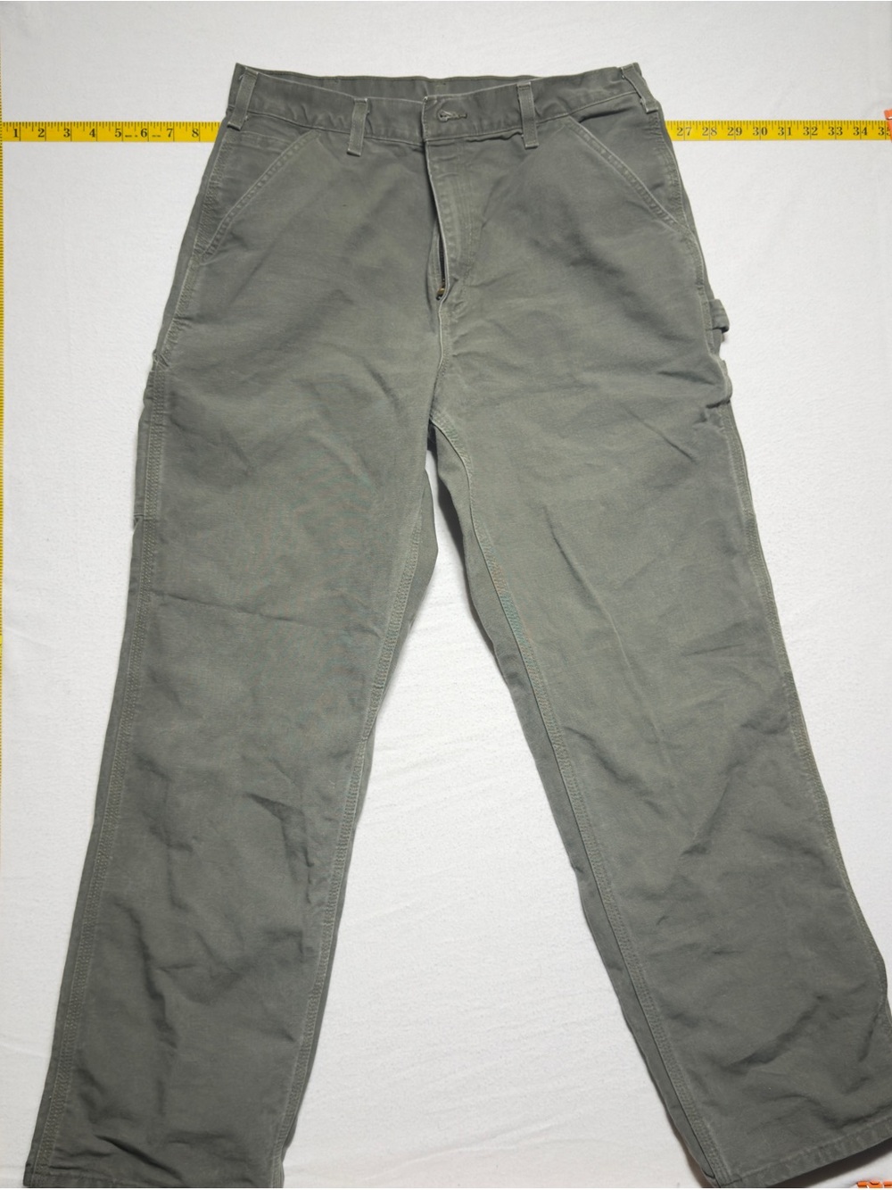 Carhartt Men's Olive Cargo Pants - Workwear Straight Leg